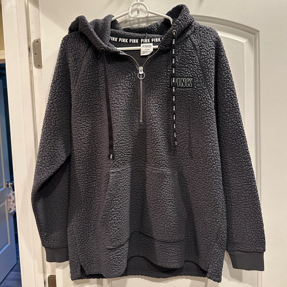 Victoria’s Secret 1/4 zip Sherpa hoodie